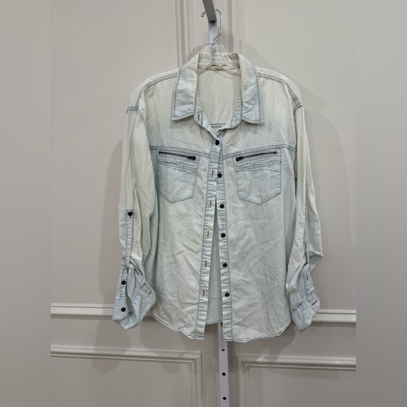 Life In Progress Chambray Button-Down Shirt - Picture 1 of 5